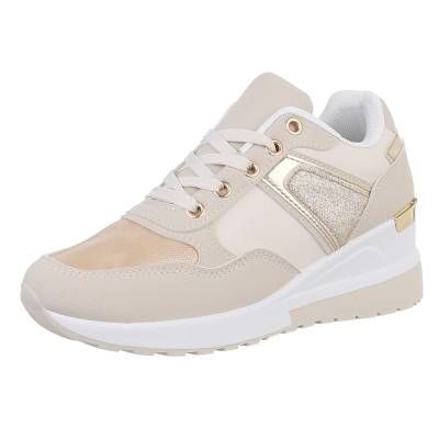Sneakers Low für Damen in Beige und Gold