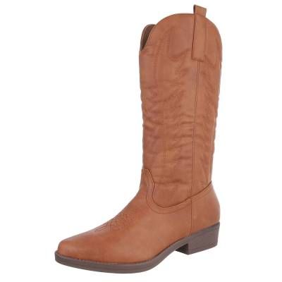 Western- & Bikerstiefel für Damen in Camel