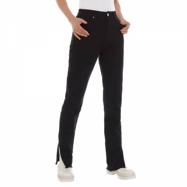 High waist jeans for women in black