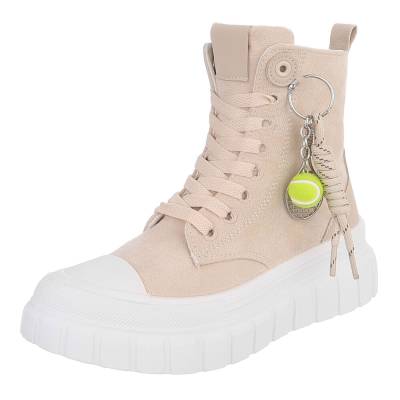High-top sneakers for women in beige