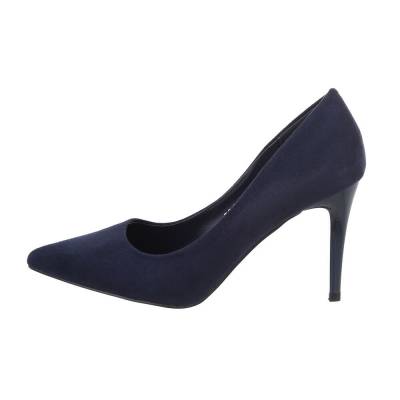 High heel pumps for women in dark-blue