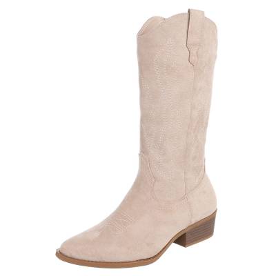 Cowboy & biker boots for women in beige
