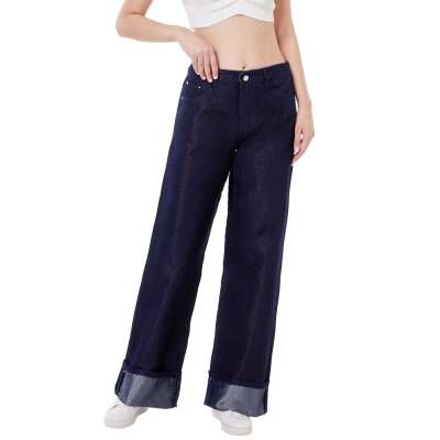 Relaxed fit jeans for women in dark-blue