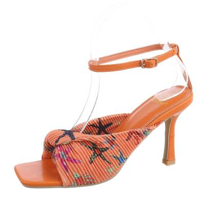 High-Heel Sandaletten für Damen in Orange