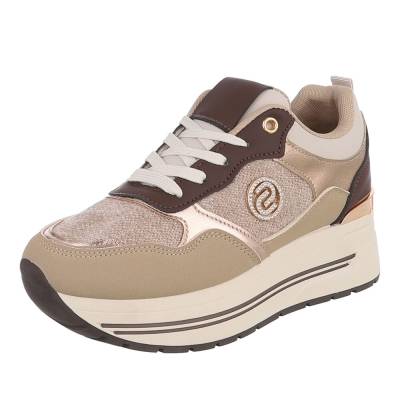 Sneakers Low für Damen in Beige und Braun