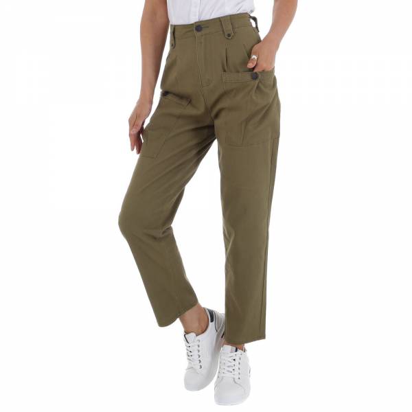 Chinos for women in green