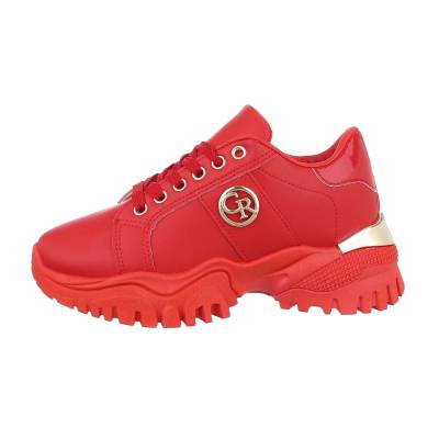 Low-top sneakers for women in red