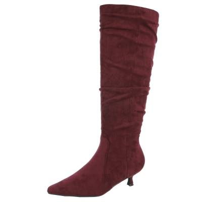 Klassische Stiefel für Damen in Weinrot