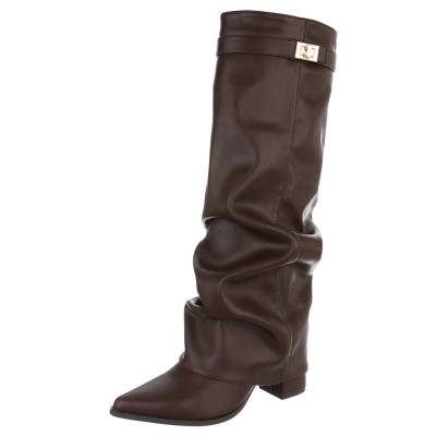 Heeled boots for women in brown