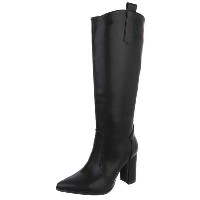 High-Heel Stiefel für Damen in Schwarz und Grau