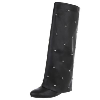Keilstiefel für Damen in Schwarz
