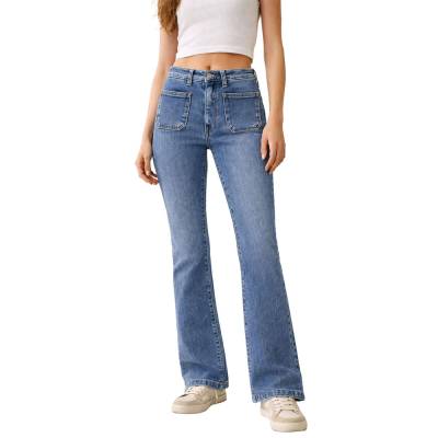 High waist jeans for women in blue