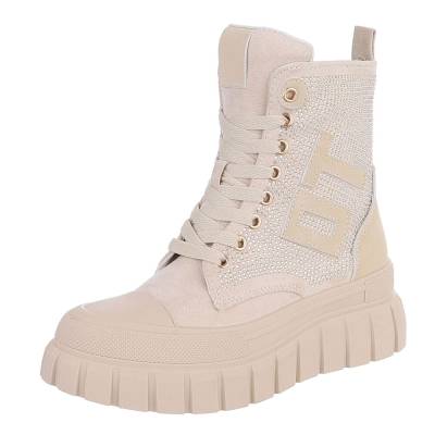 High-top sneakers for women in beige