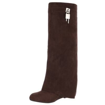 Keilstiefel für Damen in Braun