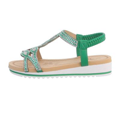 Strappy sandals for women in green