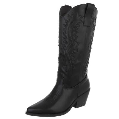 Western- & Bikerstiefel für Damen in Schwarz