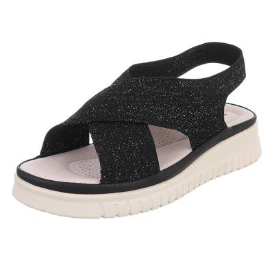 Riemchensandalen für Damen in Schwarz