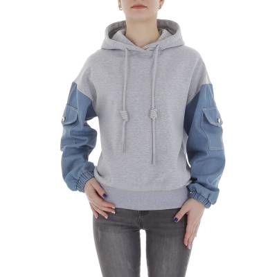 Sweatshirt for women in gray and blue
