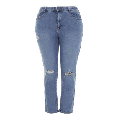 Relaxed fit jeans for women in blue