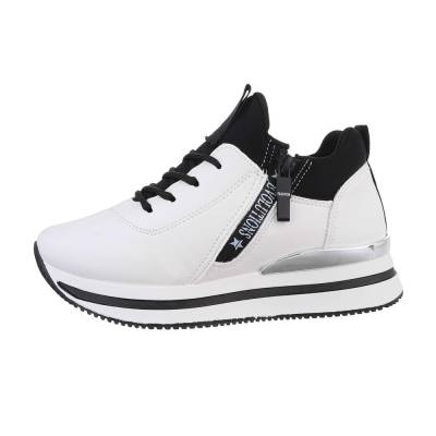 Low-top sneakers for women in white and black