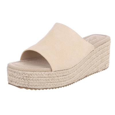 Plateausandaletten für Damen in Beige