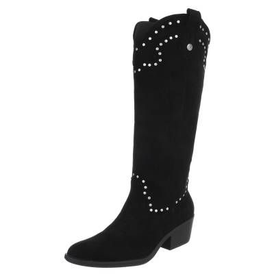 Western- & Bikerstiefel für Damen in Schwarz