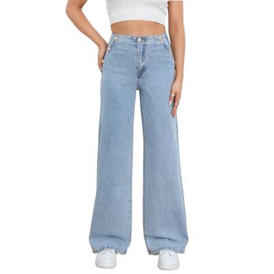 Relaxed fit jeans for women in light-blue