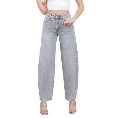 Relaxed fit jeans for women in light-grey