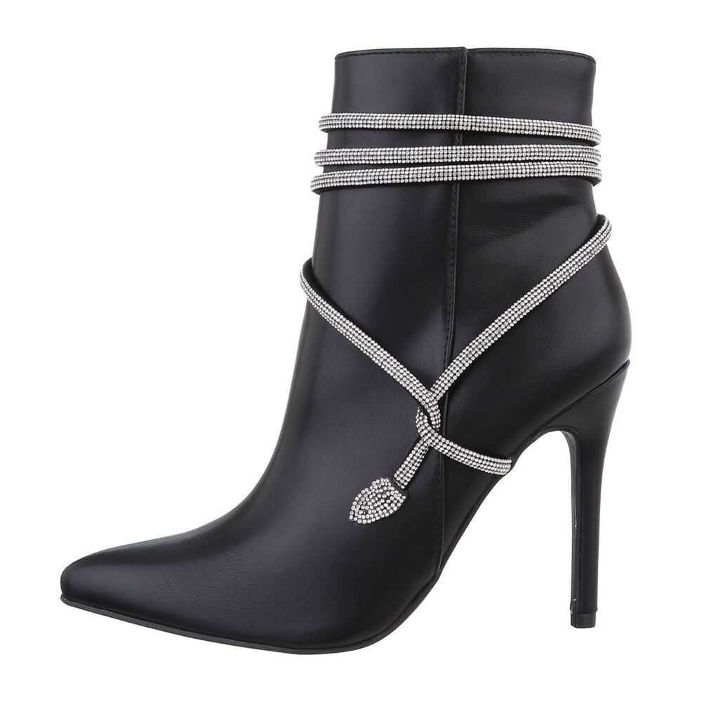 High Heel Stiefeletten Schwarz