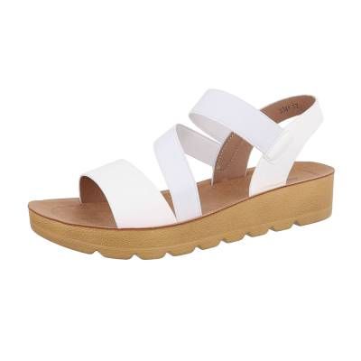 Riemchensandalen für Damen in Weiß