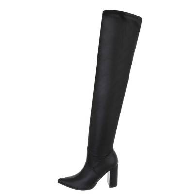 Over-the-knee boots for women in black