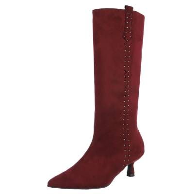 Klassische Stiefel für Damen in Weinrot