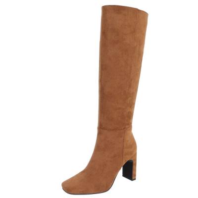 High-Heel Stiefel für Damen in Camel