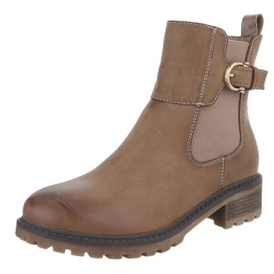 Klassische Stiefeletten für Damen in Hellbraun