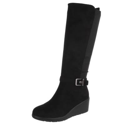 Keilstiefel für Damen in Schwarz