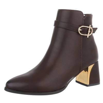 Classic ankle boots for women in brown