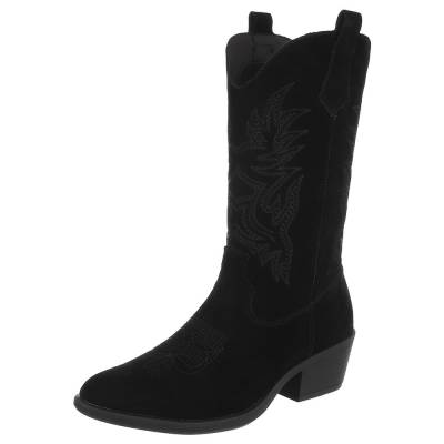 Western- & Bikerstiefel für Damen in Schwarz