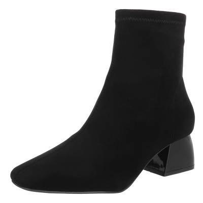 Classic ankle boots for women in black and gray