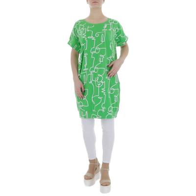 T-shirt for women in green and white