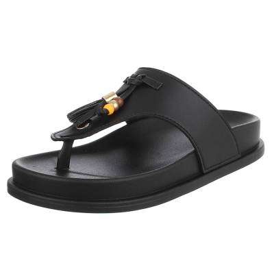 Zehentrenner für Damen in Schwarz