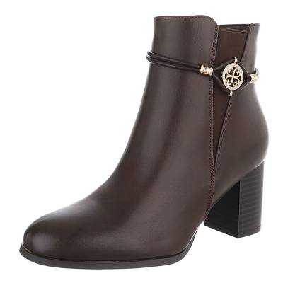 Classic ankle boots for women in brown