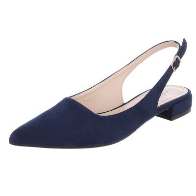 Lace-up heels for women in dark-blue