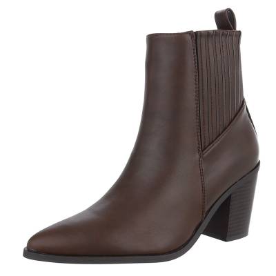 High-Heel Stiefeletten für Damen in Braun