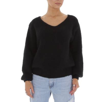 Knit jumper for women in black