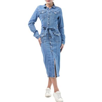 Stretchkleid für Damen in Blau