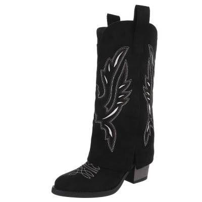Western- & Bikerstiefel für Damen in Schwarz
