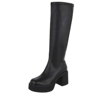 Platform boots for women in black