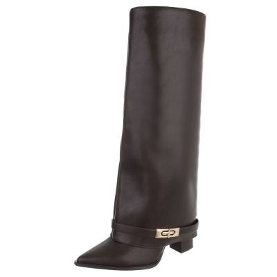 Heeled boots for women in brown