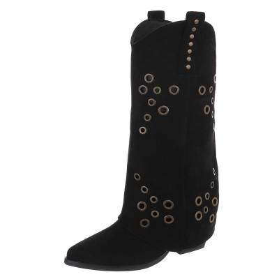 Western- & Bikerstiefel für Damen in Schwarz