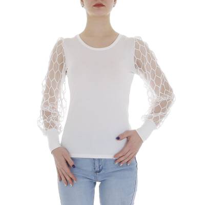 Long-sleeve top for women in white